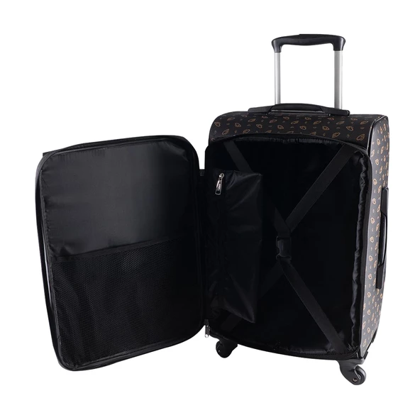 Cantaş CS Baskılı 4 Tekerlekli Kabin Valizi 555012 Kahverengi - 5