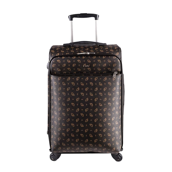 Cantaş CS Baskılı 4 Tekerlekli Orta Boy Valiz 555013 Kahverengi