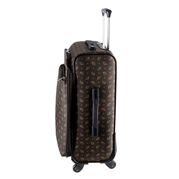 Cantaş CS Baskılı 4 Tekerlekli Orta Boy Valiz 555013 Kahverengi - 3