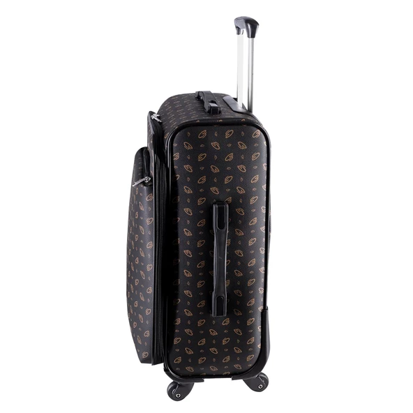 Cantaş CS Baskılı 4 Tekerlekli Kabin Valizi 555012 Siyah - 6