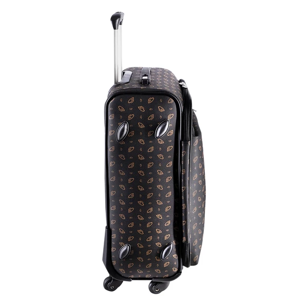 Cantaş CS Baskılı 4 Tekerlekli Kabin Valizi 555012 Siyah - 3