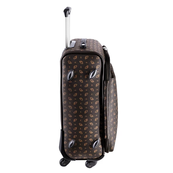 Cantaş CS Baskılı 4 Tekerlekli Kabin Valizi 555012 Kahverengi - 4