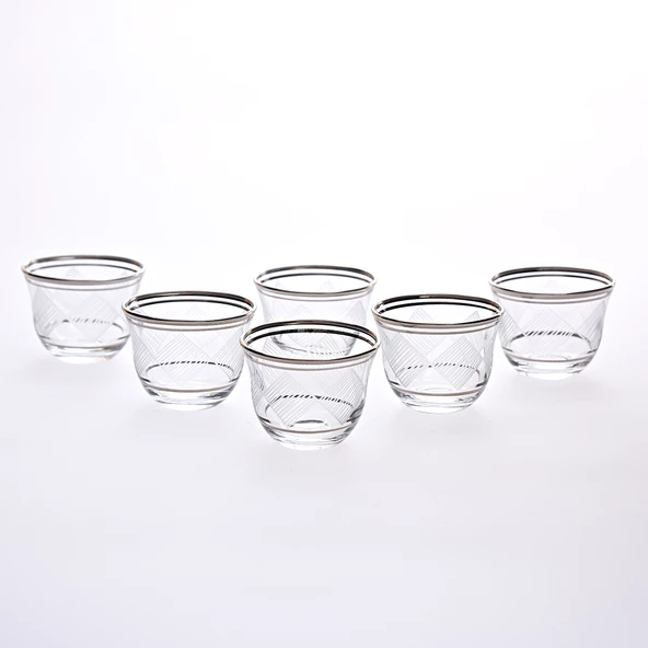 Decorium Mırra Bardağı 6 Prc Karo Platın M00409 - 2