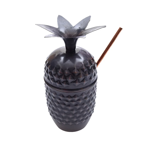Nusnus Bakır Ananas Kokteyl Bardak Siyah NS-05005