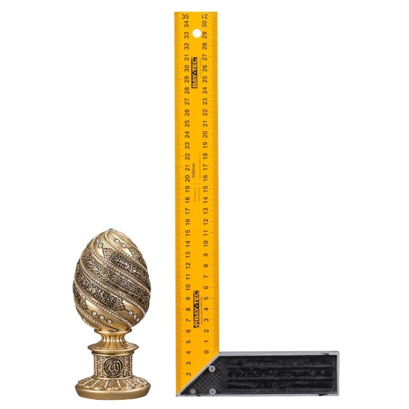 Nakkaş Yumurta Boytu (Küçük Boy  Sarı  Ayet-el Kürsi) - 3