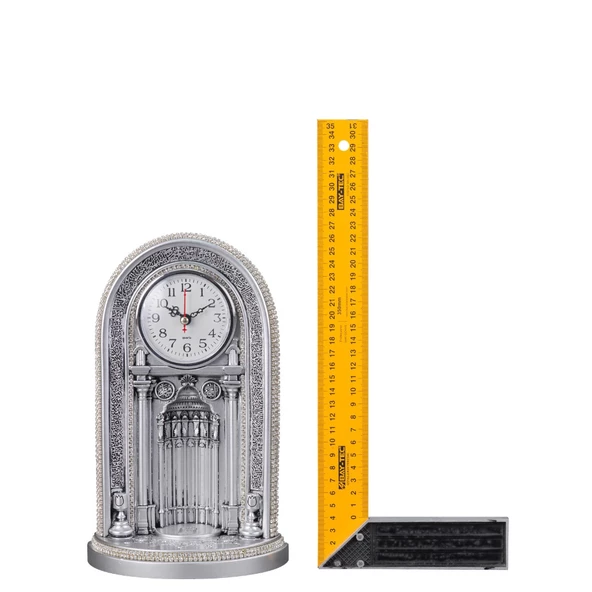 Nakkaş Saatli Mihrap Boytu (Büyük Boy  Gümüş) - Resim 5