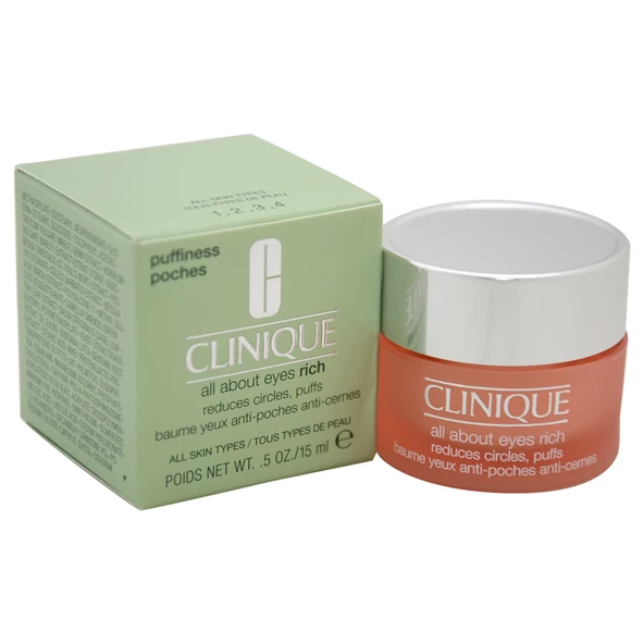 Clinique All About Eyes Rich Yoğun Göz Çevresi Bakım Kremi 15Ml
