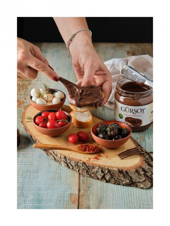 Gürsoy Kakaolu Fındık Kreması Cam Kavanoz 700 G x 2 Adet - Resim 2
