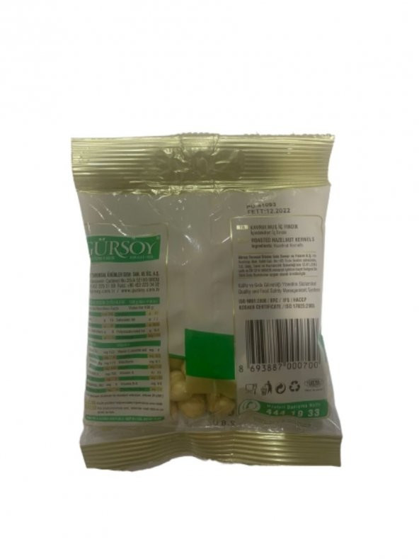 Gürsoy Kavrulmuş İç Fındık 80 G Yastık Paket 1 Koli - 4