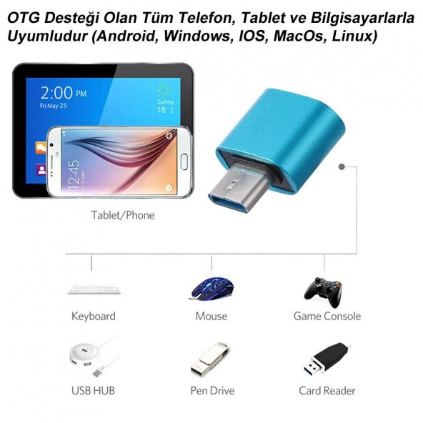 PrimeX PX-510X Type C to USB çevirici, Type C Otg, Type C USB3.0 Dönüştürücü, Type C Konnektör, Type C USB3.0 Çevirici - 2