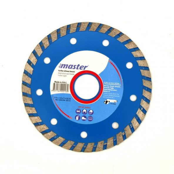 Master 505070 Turbo Mermer Granit Fayans Kesme Diski 115mm