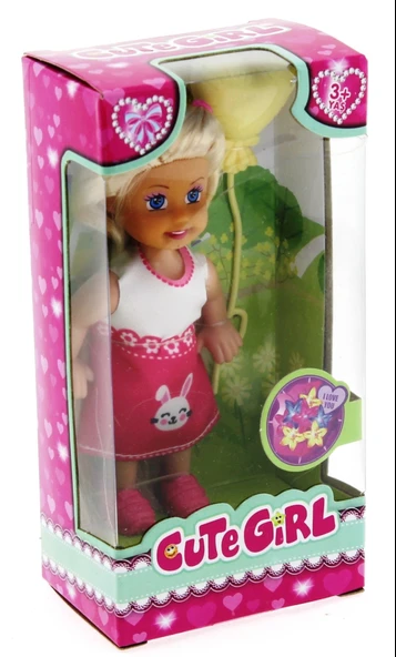 Cute Girl Sarı Balonlu Sarışın Mini Bebek - 2