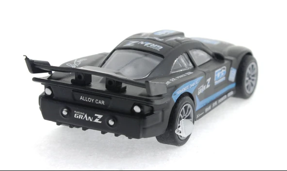 Die Cast Çek Bırak Metal Siyah Yarış Arabası DS - Resim 4