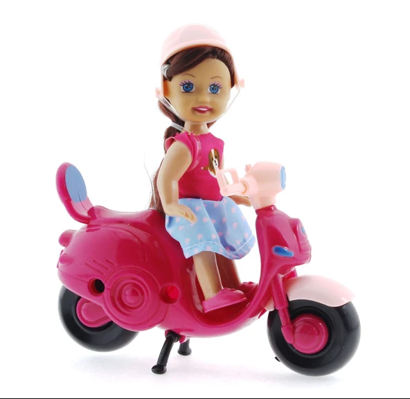 Cute Doll Mini Bebek ve Mor Vespa - 2