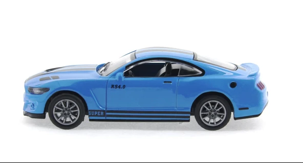 Die Cast Çek Bırak Metal Mavi Spor Araba - 6