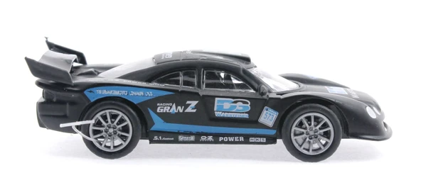 Die Cast Çek Bırak Metal Siyah Yarış Arabası DS - Resim 3