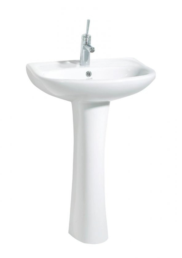 Creavit Pitta 45x55 cm Batarya Delikli Lavabo + Tam Ayak - 1