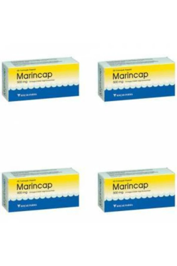 Marincap Omega-3 Balık Yağı 500 Mg 60 Kapsül 4'Lü PAKET (SKT:01/2025)