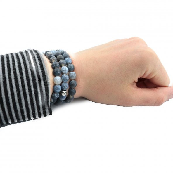 Pigado Akik Taşlı 99'lu Hem Kolye Hem Bileklik Hem Tesbih - 2