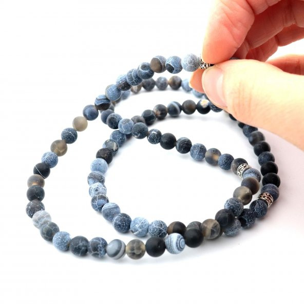 Pigado Akik Taşlı 99'lu Hem Kolye Hem Bileklik Hem Tesbih - 3