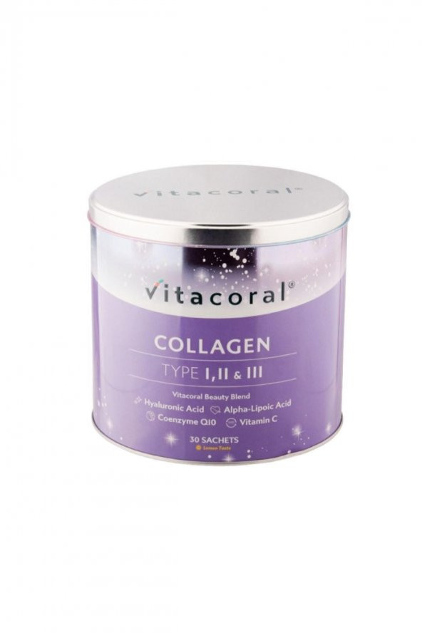 Collagen1,2,3 Vitamin Ve Mineral İçeren Limon Aromalı Takviye Gıda 30 Saşe