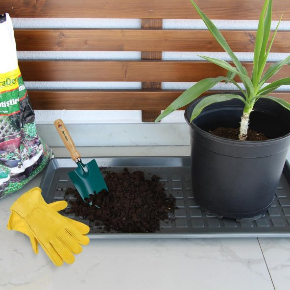 Ayakkabı Tepsisi Gri, 70x35 Cm Saksı Altlığı - 4