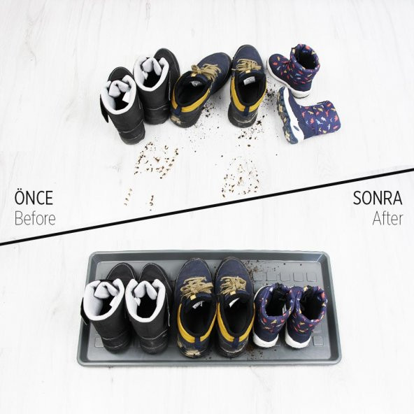 Ayakkabı Tepsisi Gri, 70x35 Cm Saksı Altlığı - 6