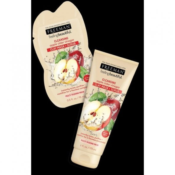 Freeman Elma Sirkeli Köpüklü Kil Maske + Scrub 175 ml - 2
