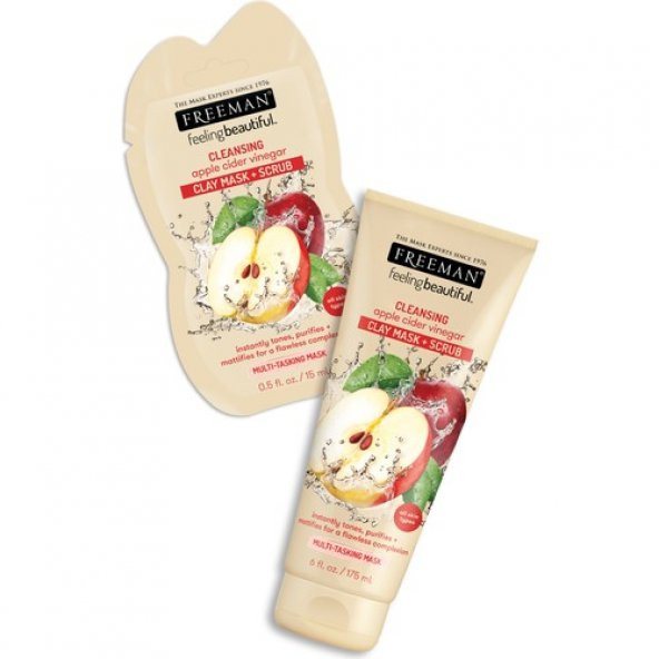 Freeman Elma Sirkeli Köpüklü Kil Maske + Scrub 175 ml - 4