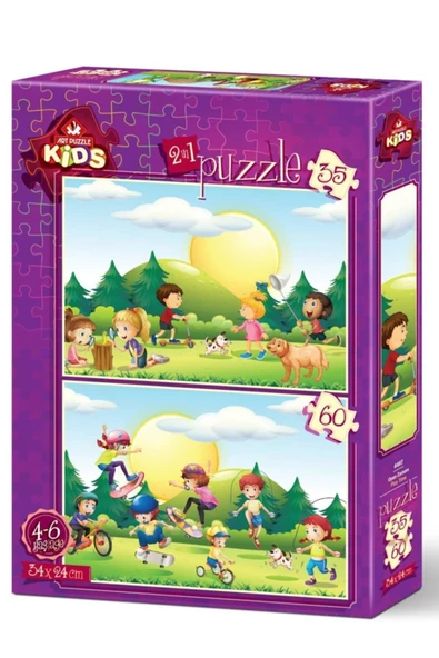 Art Çocuk Puzzle Oyun Zamanı 35+60 Parça Puzzle