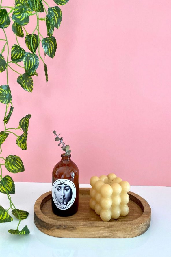 Dekoratif Fornasetti Amber Cam Şişe Vazo 10cm