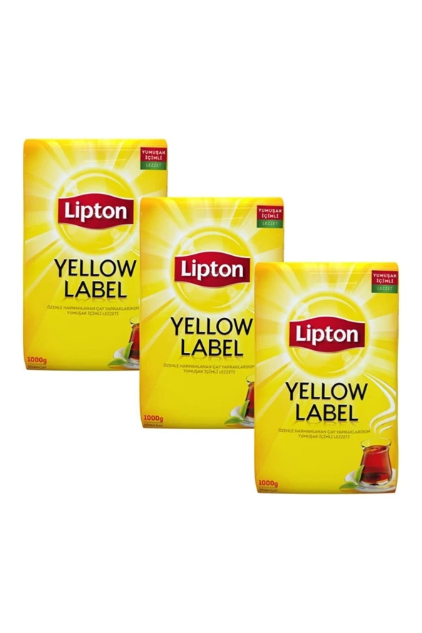 Lipton Yellow Label Dökme Çay 1000 gr X 3 Adet