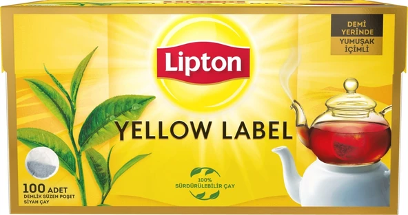 Lipton Yellow Label Siyah Süzen Demlik Poşet Çay 100 x 3.2 G - 2