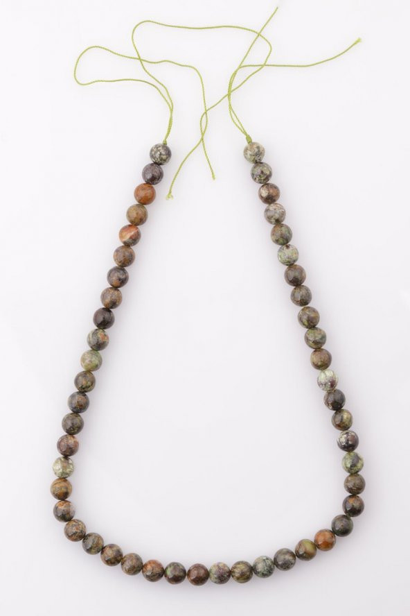 Green Opal Doğal Taş Dizi 8 mm Küre Kesim - Resim 2