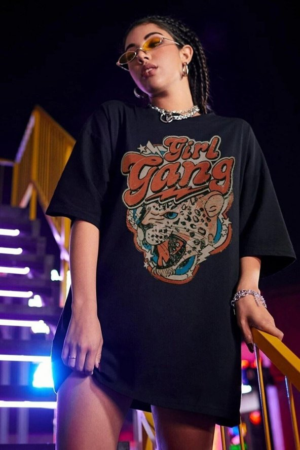 Girl Gang Baskılı Tasarım Tshirt