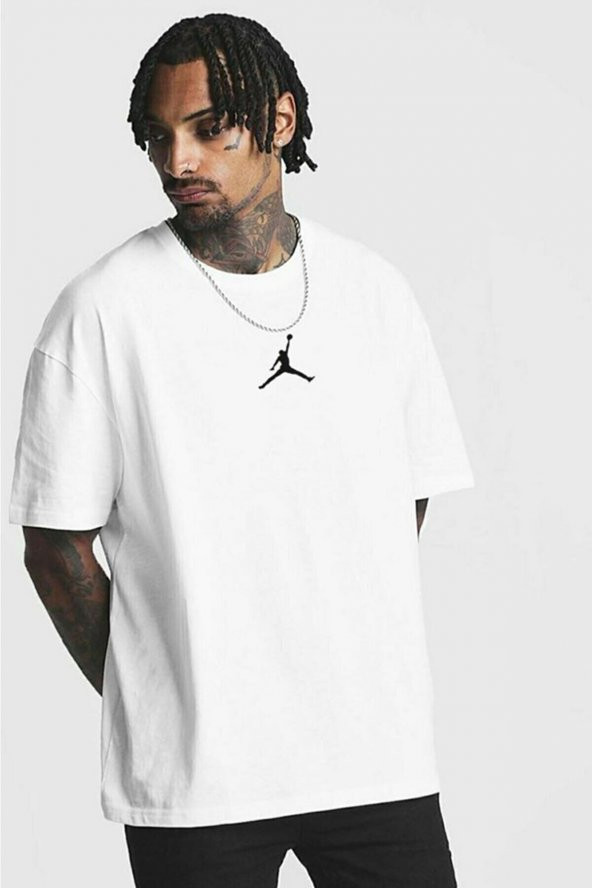Basketball Baskılı Beyaz T-Shirt