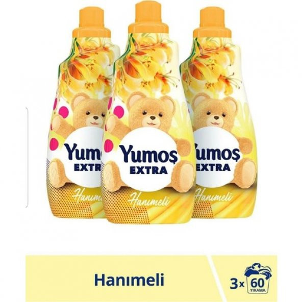 Yumoş Extra Hanımeli Konsantre Çamaşır Yumuşatıcı 60 Yıkama - 3lü Paket.set