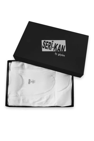 SERİKAN 6 Adet %100 Pamuk Beyaz Erkek Penye Atlet ULTRA EKONOMİK PAKET