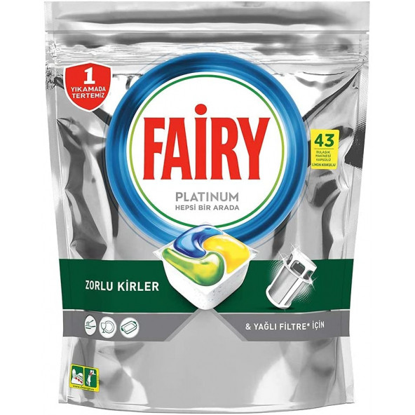 Fairy Platinum Kapsül Hepsi Bir Arada Limon 43 Yıkama