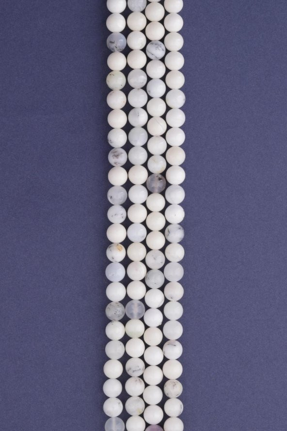Süt Opal Doğal Taş Dizi 8 mm Küre Kesim