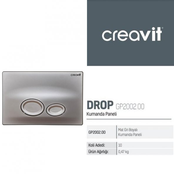 Creavit Gömme Rezervuar A. Klozet İçin+Drop Kumanda Paneli+Ara Musluk - 3