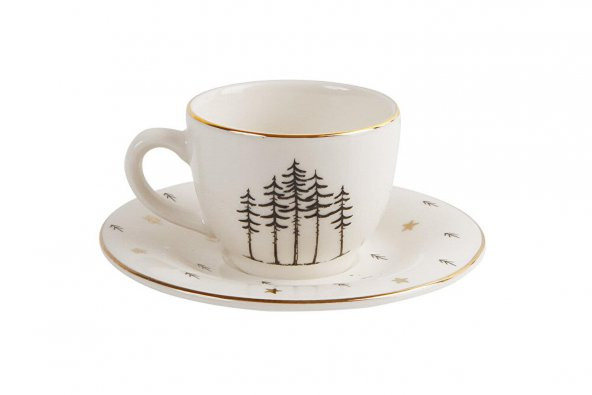 Porland Forest Tabaklı Kahve Fincanı 85cc 04LFH000459