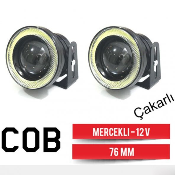 COB ANGEL MERCEKLİ 12 V 76MM ÇAKARLI SİS LAMBASI