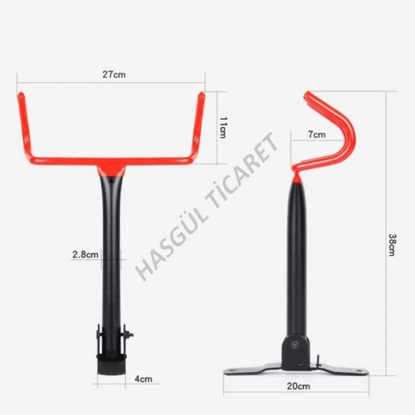 Hsgl Bisiklet depolama rafı askı kancası garaj duvar bisiklet kanca tutucu rafları bisiklet park rafı - 3