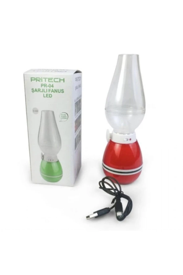 LED LAMBA 0.4W ÜFLEYEREK YANIP SÖNEN USBDEN ŞARJLI IŞIK AYARLI FANUS LED LAMBA PRİTECH PR-04 - 3