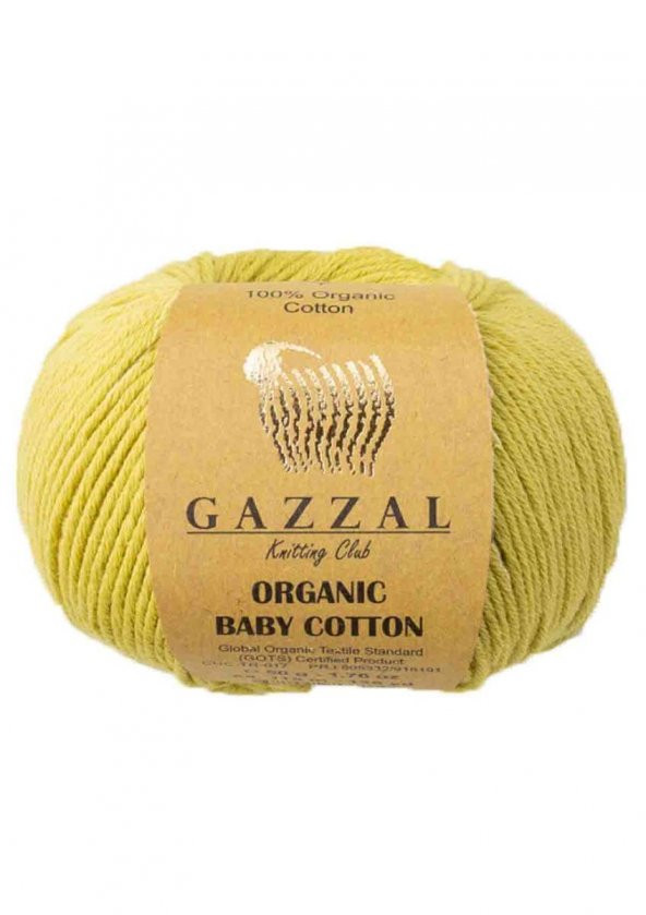 Gazzal Organic Baby Cotton El Örgü İpi Elma Yeşili 426