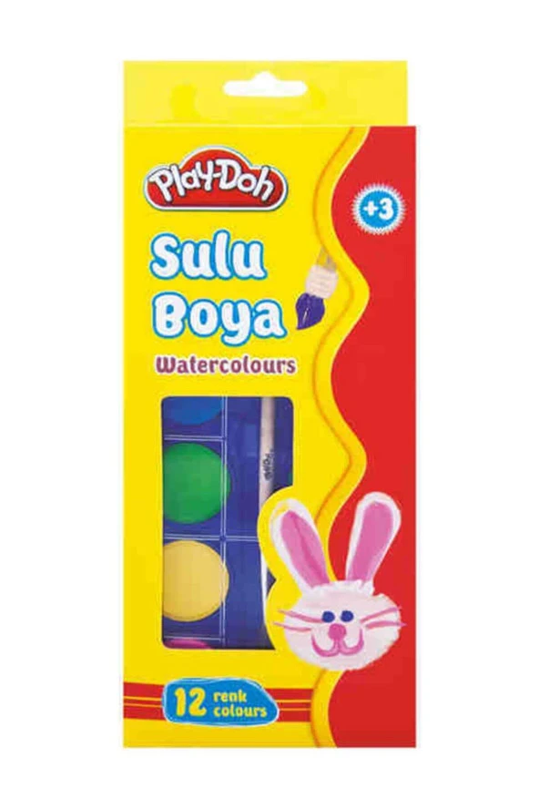 Play-Doh Sulu Boya 23 MM Küçük Boy 12 Renk Sulu Boya