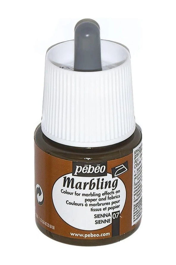 Pebeo Marbling Ebru Boya 45ml Şişe Sienna