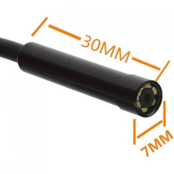 Endoskop 3 in 1 Yılan Kamera USB Micro Usb Type-C 2M Sert Kablo - 5