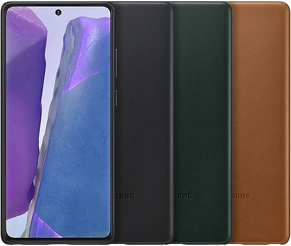Samsung Galaxy Note 20 için Deri Kılıf Leather Cover